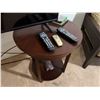 Image 4 : Qty 2 Round Wooden Side Tables w/ Undershelves