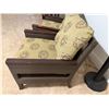 Image 4 : Qty 2 Wooden Armchairs w/ Woven Sides Seat Cushions & Backs 28" x 30"