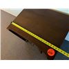 Image 3 : Qty 2 Wooden Night Stands w/ 2 Drawers 27" x 20" x 28"H & Wooden Platform Bed Frame 75" x 54"