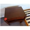 Image 7 : Qty 2 Wooden Night Stands w/ 2 Drawers 27" x 20" x 28"H & Wooden Platform Bed Frame 75" x 54"
