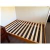 Image 9 : Qty 2 Wooden Night Stands w/ 2 Drawers 27" x 20" x 28"H & Wooden Platform Bed Frame 75" x 54"