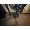 Image 3 : Lasko Black Pedestal Floor Fan & Ribbed Pedestal Floor Lamp (no shade)