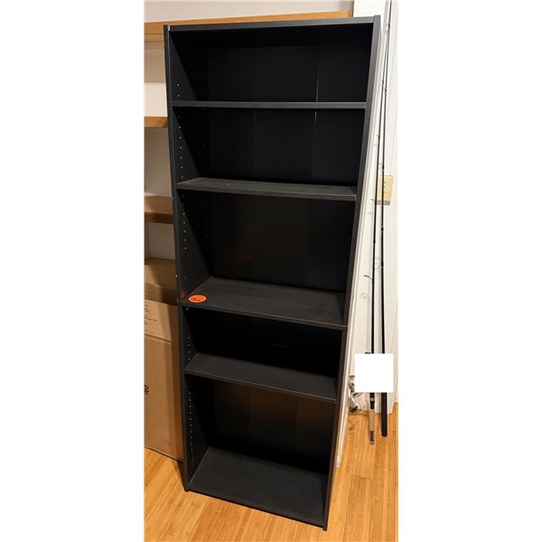 Black 5-Tier Adjustable Shelving Unit 25" x 12" x 71"H