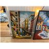 Image 2 : Qty 3 City Scene Artworks, Misc Sizes