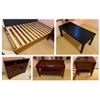 Image 1 : Platform Bed Frame w/ 2 Tables, Night Stand & Cabinet w/ Drawers, Misc Sizes
