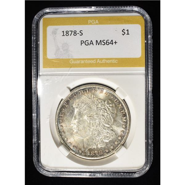 1878-S MORGAN DOLLAR PGA CH/GEM BU