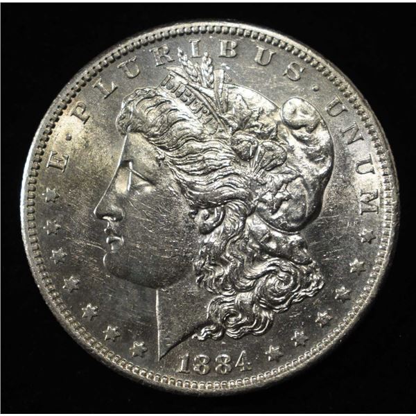 1884-S MORGAN DOLLAR AU/BU