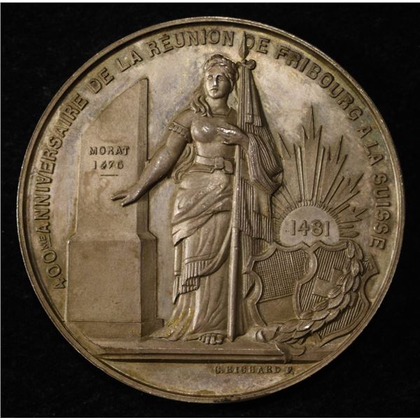 1881 SWISS SHOOTING MEDAL FRIBOURG R-414