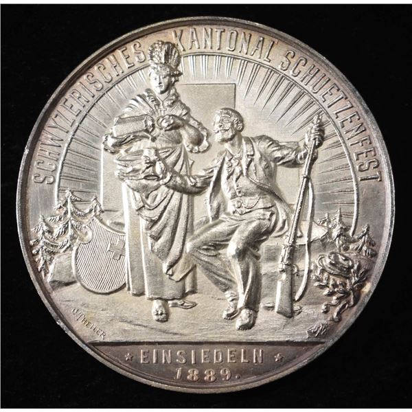 1889 SWISS SHOOTING FEST SILVER SCHWYZ CH BU