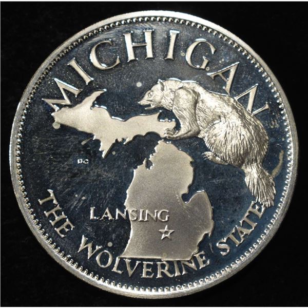 MICHIGAN 1 OZ 92.5 % SILVER ROUND