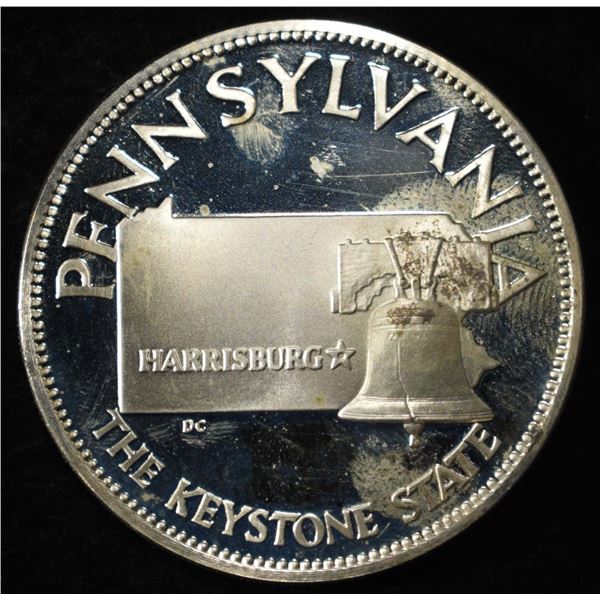 PENNSYLVANIA 1 OZ 92.5 % SILVER ROUND