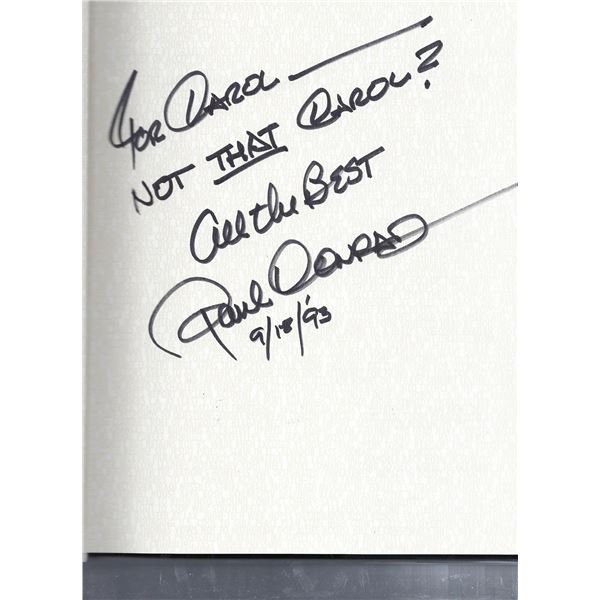 Political Cartoonist Paul Conrad signed book