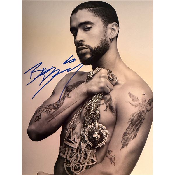 Rapper Bad Bunny signed photo