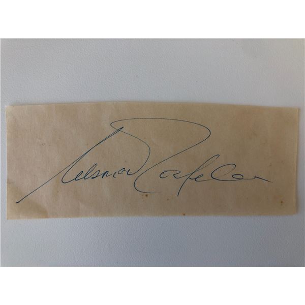 Nelson  Rockefeller signature cut