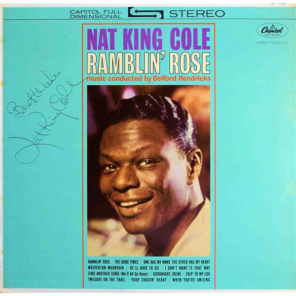Nat King Cole Ramblin' Rose signed album