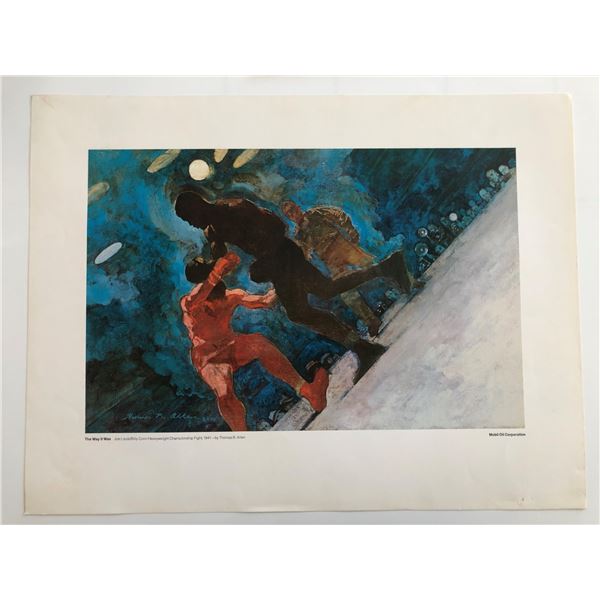 The Way It Was Art Series. Joe Louis - Billy Conn Heavyweight Championship Fight, 1941 Print by Thom