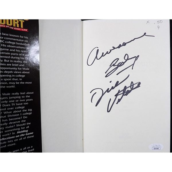 Sportscaster Dick Vital Signed Holding Court Hardcover Book JSA Authenticated