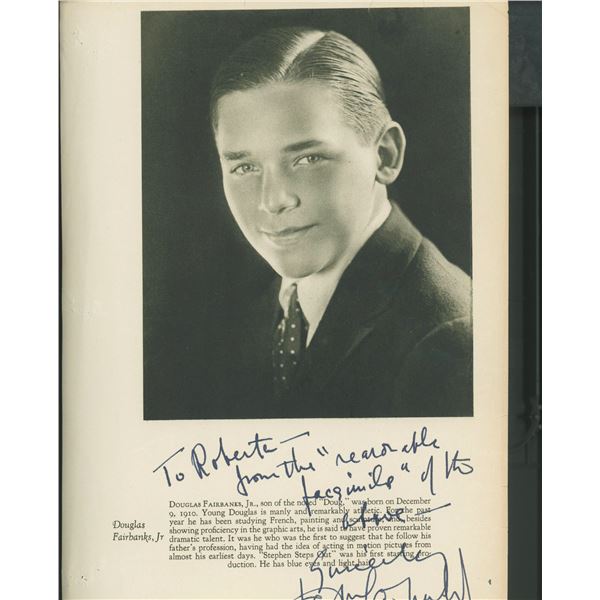 Douglas Fairbanks Jr. signed photo. GFA Authenticated