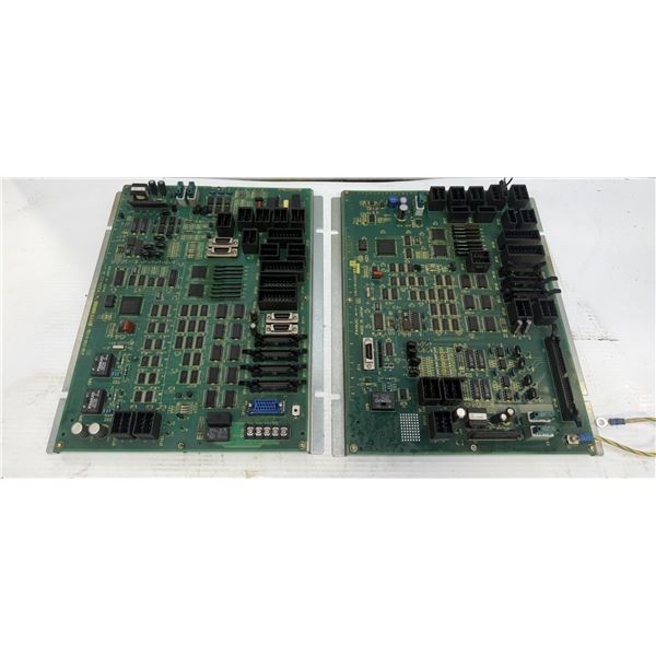 Lot of (2) Fanuc Circuit Boards #A16B-2100-0190/04A & #A16B-2100-0180/04A