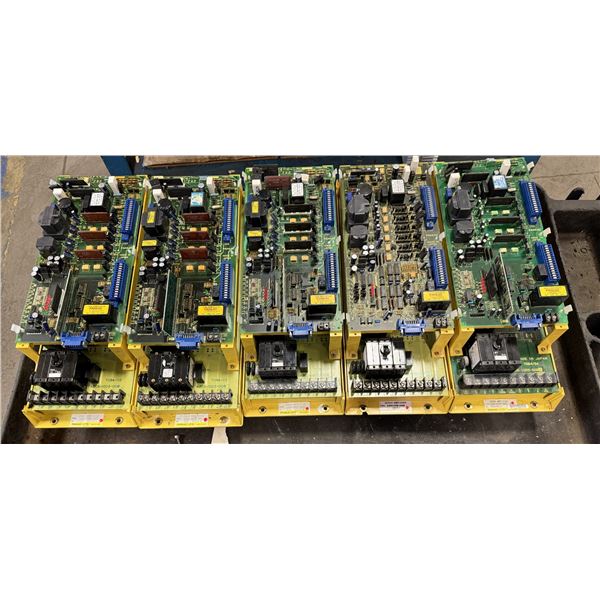 Lot of (5) Fanuc #A06B-6058-H005 Servo Amplifiers