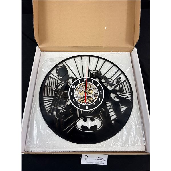 New Batman Wall Clock Made Cut out From a Record