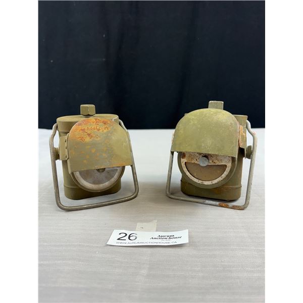 2 WWII Canadian/British Soliders Lanterns