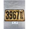 Image 1 : 1918 Missouri License Plate