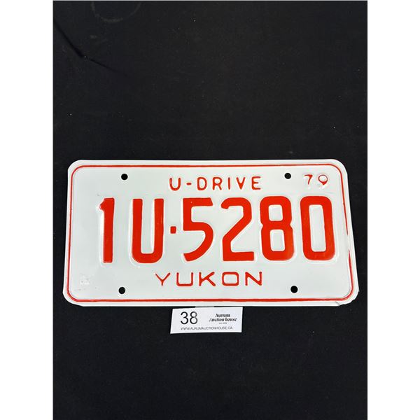 1979 Yukon U-Drive License Plate, Rental Car License Plate