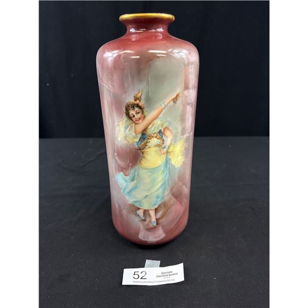 Vintage 12" Tall Hand Painted Vase