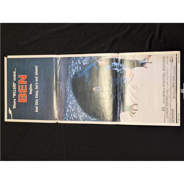 Original 1972 Insert Ben Movie Poster (Measures 14 x 36 Inches)