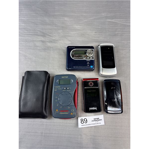 Vintage Lot of Old Cellphones and Walkman