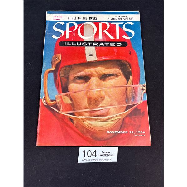 November 22 1954 Issue #15 Sports Illustrated Y.A. Tittle Cover - Very Nice Condition No Label