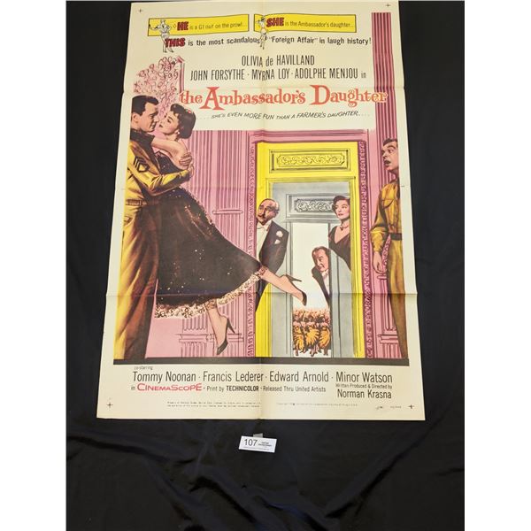 Original 1956 1-Sheet Ambassadors Daughter Movie Poster