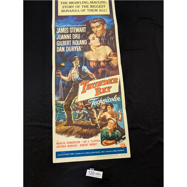 Original 1953 Insert Thunder Bay Movie Poster