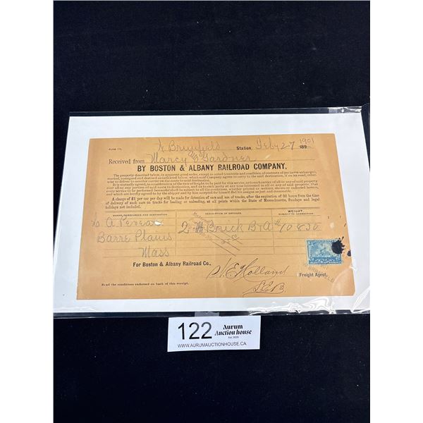1901 Boston and Albany Raildroad Document