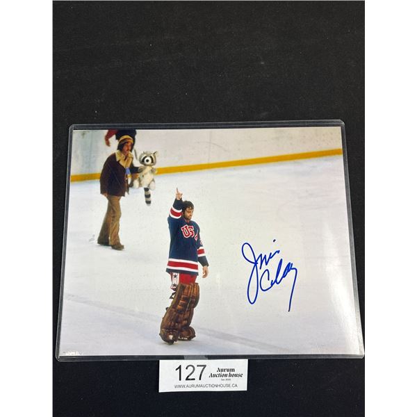 1980 USA Olympic Team Goalie Jim Craig Autographed Photo