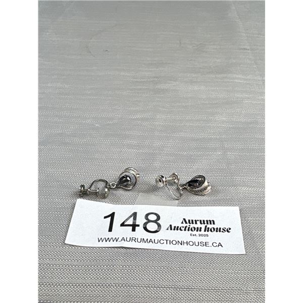 Sorrento "Sterling" + Hematite 50s Earrings