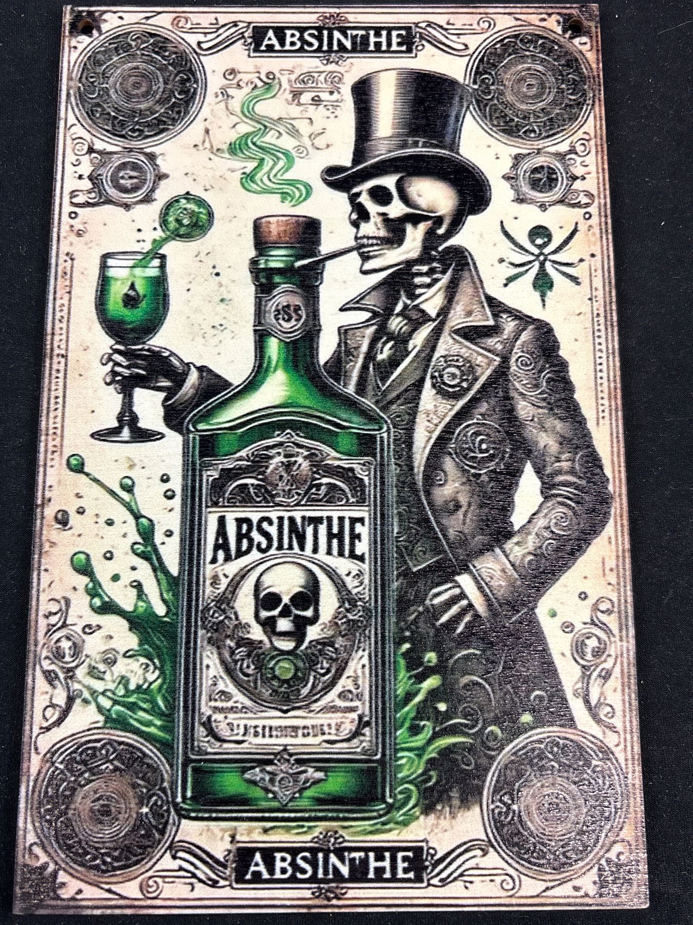 Absinthe Skeleton Sign,New Approx