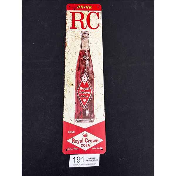 Royal Crown Cola Vintage Style Reproduction Metal Sign 4" x 16"