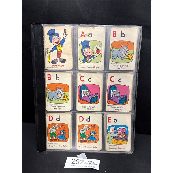 Lot of 30 Vintage Walt Disney Production Pinocchio Ed-U-Cards + 5 Others Ed-U-Cards