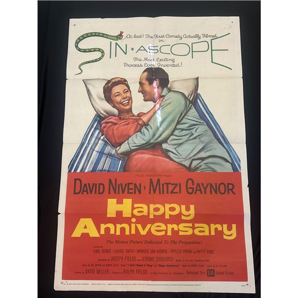 Original 1959 1-Sheet Happy Anniversary Movie
