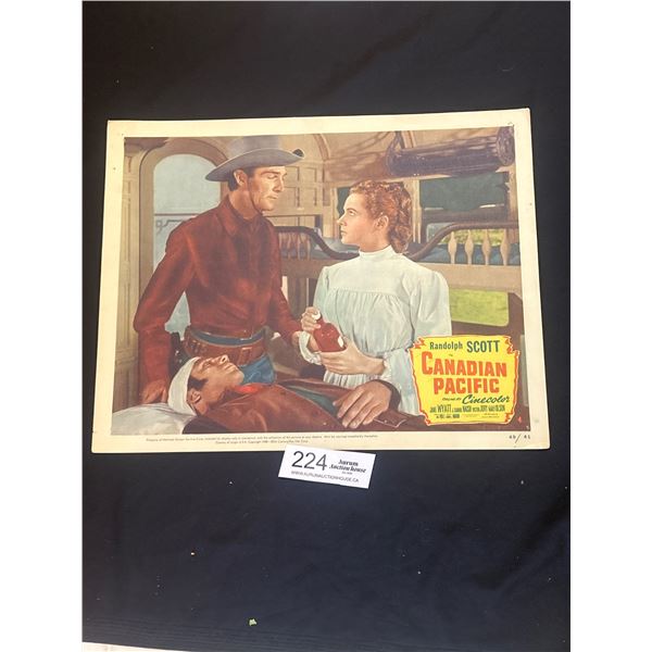 Original 1949 Lobby Card Canadian Pacific Movie Poster