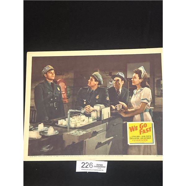 Original 1941 Lobby Card We Go Fast Movie Poster
