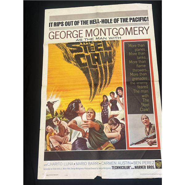 Original 1961 1-Sheet The Steel Claw Movie Poster