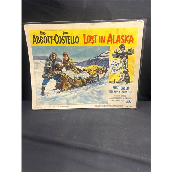 Original 1952 Lobby Card Abbott & Costello Lost In Alaska Movie Poster