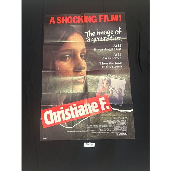 Original 1982 1-Sheet Christaine F.Movie Poster w/ David Bowie