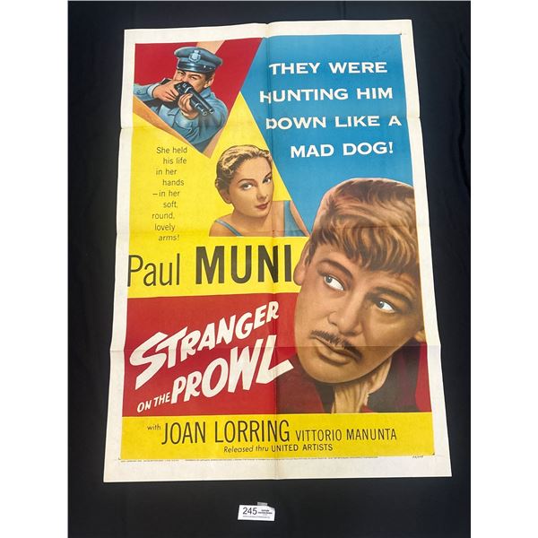 Original 1953 1-Sheet Stranger on The Prowl Movie Poster