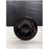 Image 2 : Unique Vintage 8" Ribbed Glass Pitcher w Etched Design & Black Glass Base