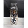 Image 2 : Mid-Century Collectibles - Black & Gold Penguin Pencil Holder, Kitty Cat Apothecary Jar/Vase & Black
