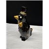 Image 4 : Mid-Century Collectibles - Black & Gold Penguin Pencil Holder, Kitty Cat Apothecary Jar/Vase & Black